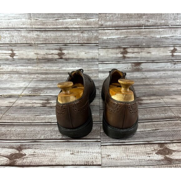 Allen Edmonds Tate Wing Tip Brogue leather dress shoes Size 9.5 D color Brown - Picture 3 of 8